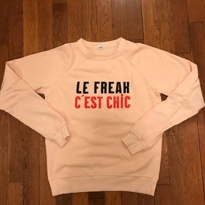 Clare Vivier “Le Freak C’est Chic” Sweatshirt XS